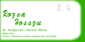 rozsa hosszu business card
